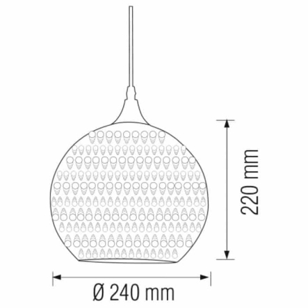 Подвес стекло 3D эффект  QUANTUM   HOROZ Electric  021-006-0001-010