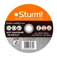 Круг отрезной по металлу STURM 9020-07-180х16, 180х1,6 мм