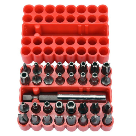 Набор бит CrV з квадр. 1/4" VOREL 33 шт, 66330