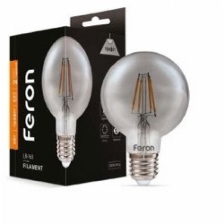 Лампа LED FERON LB-163, 6W, 2700K, E27, 230V, G95, 250Lm, графіт, filament, 7516 - 1