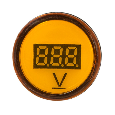 Вольтметр цифровой АСКО-УКРЕМ AD22-22DVM желтый, ⌀22мм DC 5-30B, A0190010013