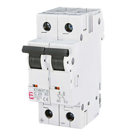 Автоматический выключатель постоянного тока ETIMAT 10-DC 2P, 25А C 6kA, 2138718 - 1