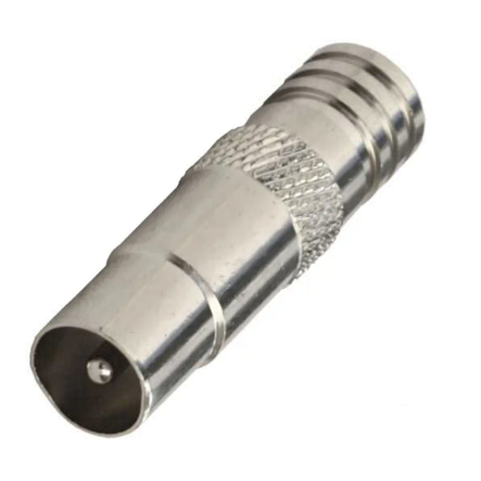 Штекер TV під кабель RG-6, обтискний, латунь - 1