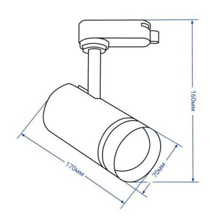 Светильник трековый FERON, AL106 SMD, 10W, 560Lm, 4000K, IP40, 55х140х130 мм, белый, 6307