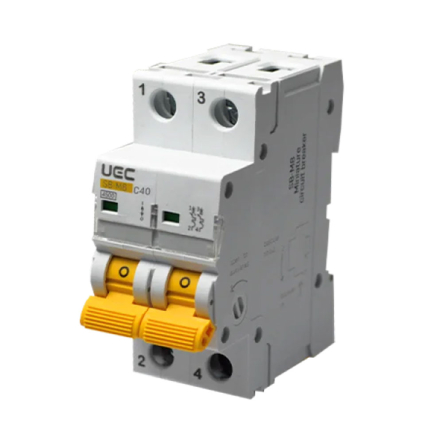 Автоматический выключатель C40A, 2P, 4,5kА, UEC SB-M8, MCB45-2-040-C - 1