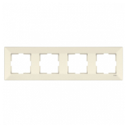 Рамка четверная горизонтальная VIKO Meridian, 90979014-WH, крем