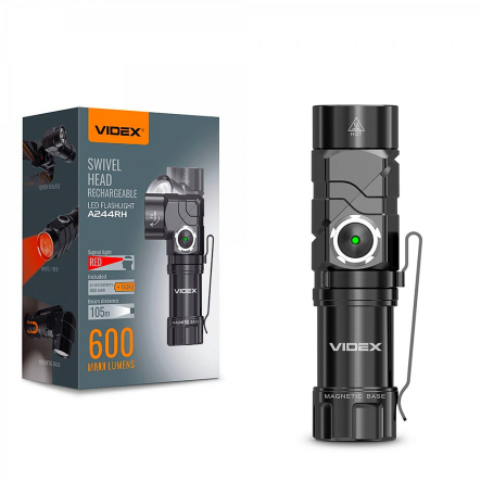 Фонарь ручной VIDEX VLF-A244RH 600 Лм, 5000 K, тактический - 1