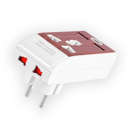 Переходник-адаптер с индикацией Lemanso LMA324, 2USB, 2.1A