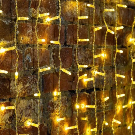 Гирлянда LED штора 2x2м Водопад RD-080, 240LED, 220V, Тёплый белый - 1