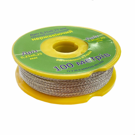 Кабель пломбировочный (катушка) 0,25мм х 0,25мм, нержавеющий (100м) - 1