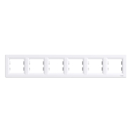 Рамка 6-постовая, горизантальная, Schneider Electric ASFORA, белая, ЕРН5800621