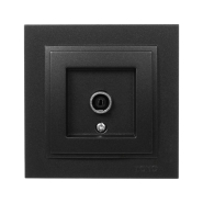 Розетка TV проходной с экраном (8DB-12DB-18DB-20DB) Mono Electric, DESPINA, графит, 102-202005-137