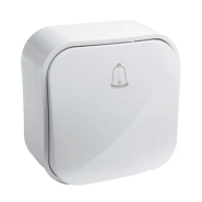 Кнопка дзвінка накладна LEMANSO, Нота біла, LMR2312