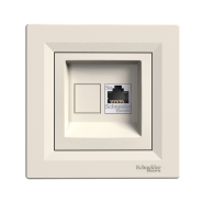 Розетка компьютерная 1-я Schneider Electric ASFORA, крем, ЕРН4300123