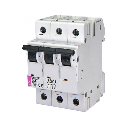 Обмежувач струму ETIMAT OSP-6 3р 25А (6kA), 2185034 - 1
