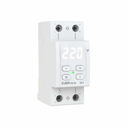Реле напряжения ZUBR D2-50, 50A, компактное, однофазное - купить тут | ☎ (050) 456-56-13