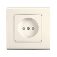 Розетка без заземления со шторками VIKO LINNERA, 90401043, крем