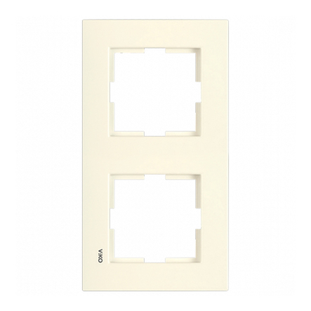 Рамка подвійна вертикальна VIKO KARRE, 90960231, крем - 1