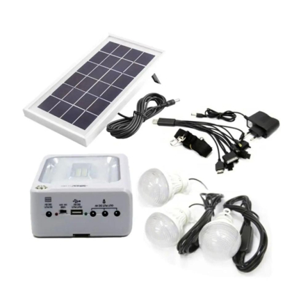 Фонарь переносной Gold GHTC-1173+Solar, 1+1 режим, встроенный аккум, 3 лампочки 3W, USB - 1