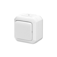 Вимикач одноклавішний прохідний IP54 білий, ABB 3558N-C06510 B