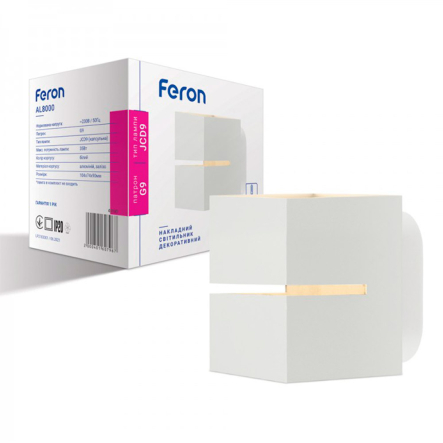 Светильник настенный декоративный FERON, AL8000, G9, белый - 1