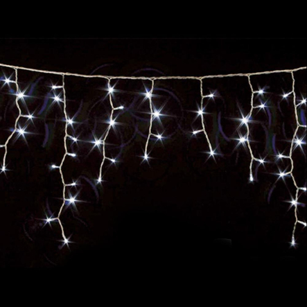 Гирлянда внешняя DELUX, ICICLE, 120LED, 2х0,9м, белая/белая, IP44 - 1