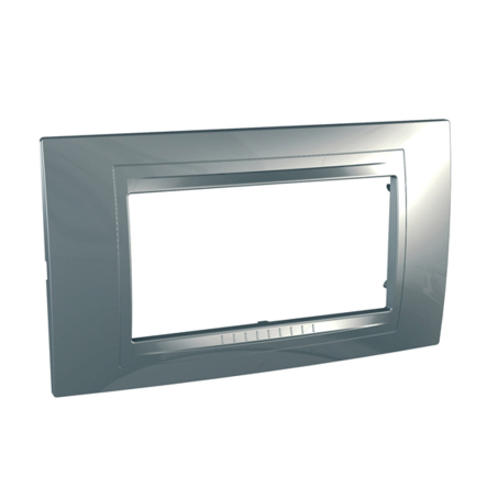 Рамка чотиримісна, срібло, Schneider Electric Uniсa Allegro MGU4.104.60 - 1