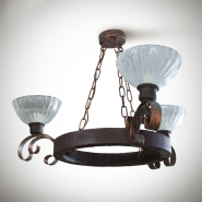 Люстра N&amp;B Light "ВЕЗУВІЙ" 7203, 3хЕ14, 735х460 мм, скло карамель