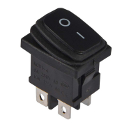 Перемикач TNSy5500702, AC 240 В, 6 A, KCD1-4-201W B/B, чорний, вологозахищений