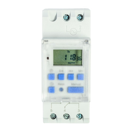 Таймер тижневий електронний АСКО-УКРЕМ THC15-TC з прозорою кришкою, A0090040004 - 1