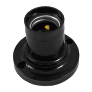 Патрон LEMANSO Е27 бакеліт, прямий на стіну, чорний / LM2521