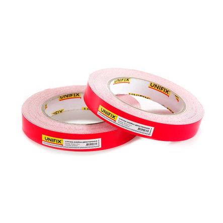 Скотч двухсторонний на вспененной основе UNIFIX PN-1905W, 19х5мм, белый - 1