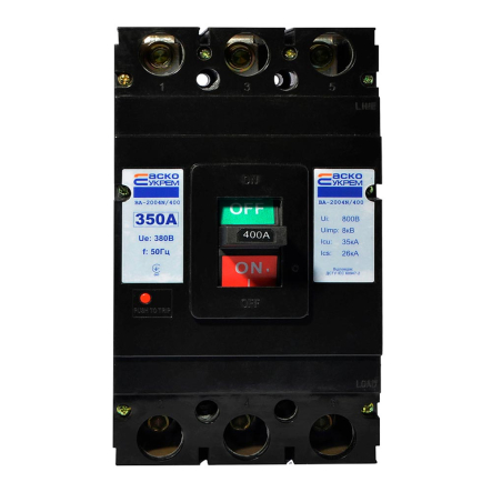 Автоматический выключатель АСКО-УКРЕМ ВА-2004N/400, 3р, 350 А, A0010040073 - 1