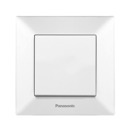 Выключатель двухполюсный 16А, Panasonic Arkedia Slim, белый, 00432WH - 1