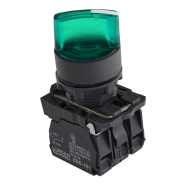 Кнопка поворотная 2-х позиционная с подсветкой, зеленая, TB5-AK123M5, ACKO-УКРЕМ, A0140010165