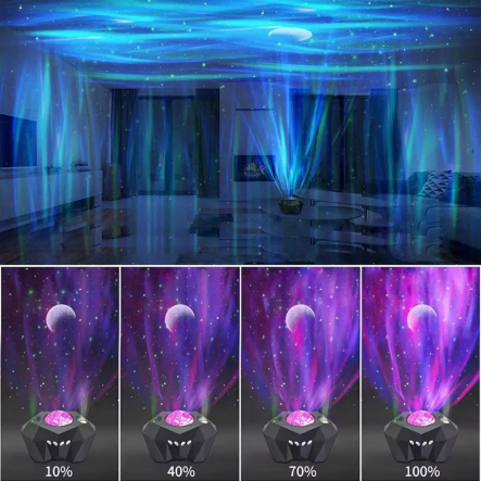 Ночник проектор звёздного неба с USB и пультом ДУ, 15 режимов