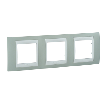 Рамка 3-местная морская волна/белый Schneider Electric Uniсa PLUS, MGU6.006.870 - 1