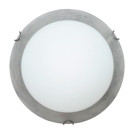 Світильник настінно-стельовий ДеКоРа, Міраж, Е27, 2х60W, ⌀300 мм, срібло, 44205 - 1