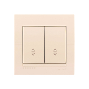 Выключатель проходной Lezard DERIY двухклавишный, крем, 702-0303-106