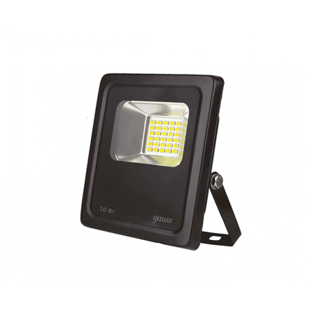 Прожектор світлодіодний Gauss 10W, IP65, 6500К, 670Lm, чорний - 1