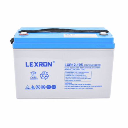 Аккумуляторная батарея LEXRON LXR12-105, GEL, 12 В, 105 Ач, 330*171*219 мм., Deep Cycle, 28914 - 1
