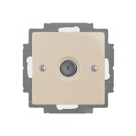 Розетка телевизионная одинарная ABB Basic 55, 1743-01-92-507, слоновая кость - 1