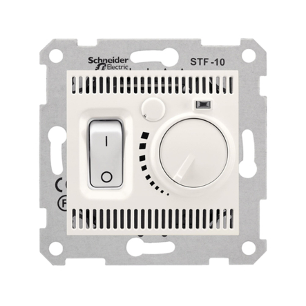 Терморегулятор для теплого пола 10А-230В Schneider Electric Sedna, слоновая кость, SDN6000323 - 1