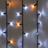 Гирлянда внешняя DELUX, ICICLE, 108LED, 2x1м, желтая flash, белая/черная, IP44