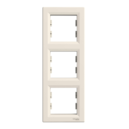 Рамка 3-постова, вертикальна, Schneider Electric ASFORA, крем, ЕРН5810323 - 1