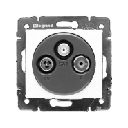 Розетка телевизионная TV/FM/SAT проходная 1.5 дб. LEGRAND Valena, 774435, белая