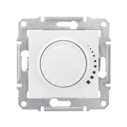 Светорегулятор проходной, поворотно-нажимной, универсальный Schneider Electric Sedna, белый, SDN2200821 - 1