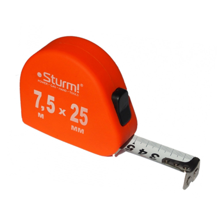 Рулетка Sturm Soft Touch 7,5м x 25мм з автостопом, 3100203 - 1