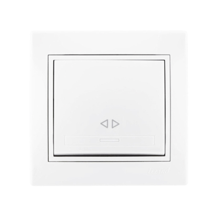 Выключатель промежуточный Lezard MIRA одноклавишный, белый, 701-0202-107 - 1