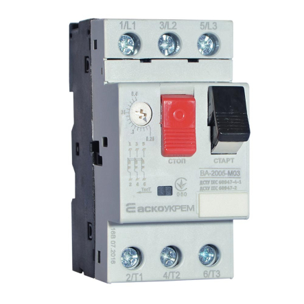 Автоматический выключатель защиты двигателя АСКО-УКРЕМ ВА-2005 М03, 0,25-0,4А, A0010050015